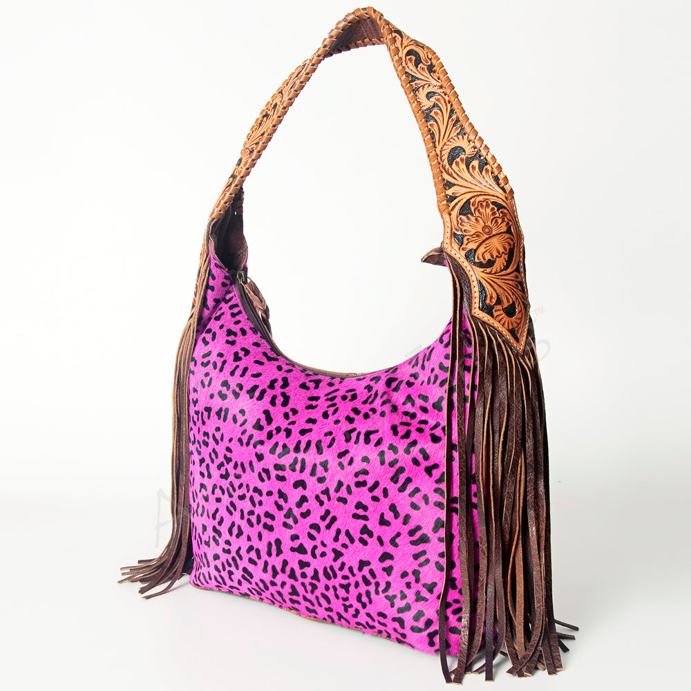 Hobo Hair On Saddle Blanket Genuine Leather Western Bag For Women