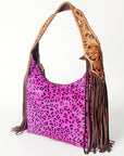 Hobo Hair On Saddle Blanket Genuine Leather Western Bag For Women