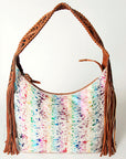 Hobo Hair On Saddle Blanket Genuine Leather Western Bag For Women