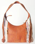 Hobo Hair On Saddle Blanket Genuine Leather Western Bag For Women