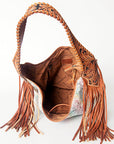 Hobo Hair On Saddle Blanket Genuine Leather Western Bag For Women