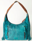 Hobo Hair On Saddle Blanket Genuine Leather Western Bag For Women