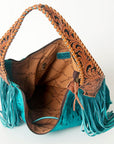 Hobo Hair On Saddle Blanket Genuine Leather Western Bag For Women