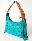 Hobo Hair On Saddle Blanket Genuine Leather Western Bag For Women