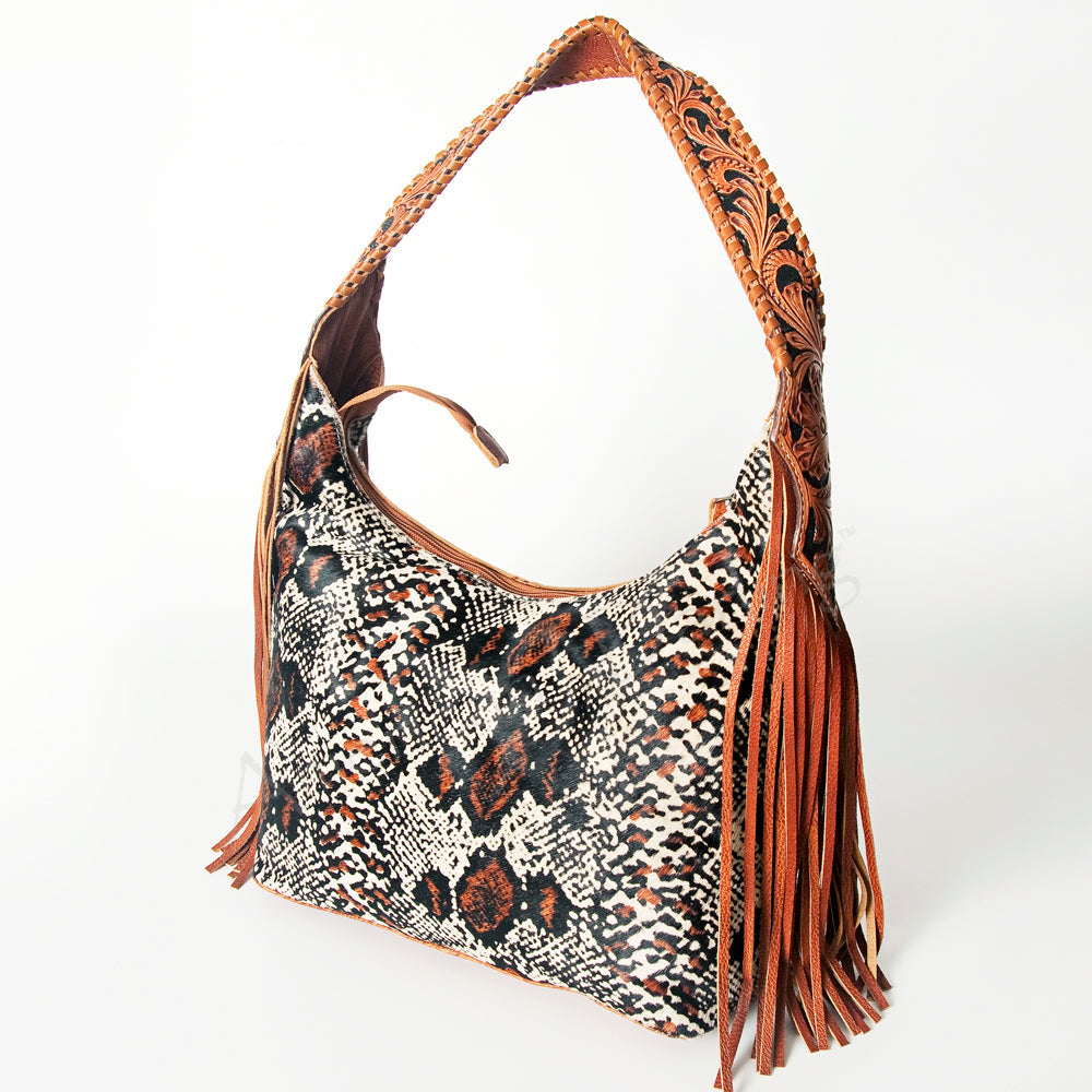 Hobo Hair On Saddle Blanket Genuine Leather Western Bag For Women