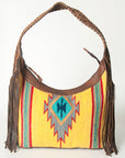 Hobo Hair On Saddle Blanket Genuine Leather Western Bag For Women