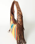 Hobo Hair On Saddle Blanket Genuine Leather Western Bag For Women