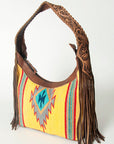 Hobo Hair On Saddle Blanket Genuine Leather Western Bag For Women