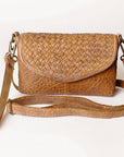 Never Mind Nmbgz104C Small Crossbody Vintage Handmade Genuine Cowhide Leather Women Bag Western Handbag Purse