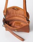 Small Crossbody Bag With Vintage Inspired Genuine Cowhide Leather