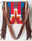 American Darling ADBGZ554 Signature Crossbody Hand Tooled Saddle Blanket Genuine Leather women bag western handbag purse
