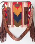 American Darling ADBGZ556 Signature Crossbody Hand Tooled Saddle Blanket Genuine Leather Women Bag Western Handbag Purse