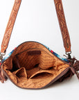 American Darling ADBGZ557 Signature Crossbody Hand Tooled Saddle Blanket Genuine Leather women bag western handbag purse