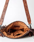 American Darling ADBGZ562 Signature Crossbody Hand Tooled Saddle Blanket Genuine Leather Women Bag Western Handbag Purse