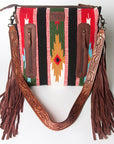 American Darling ADBGZ563 Signature Crossbody Hand Tooled Saddle Blanket Genuine Leather women bag western handbag purse
