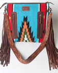 American Darling ADBGZ564 Signature Crossbody Hand Tooled Saddle Blanket Genuine Leather women bag western handbag purse