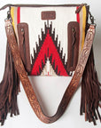 American Darling ADBGZ566 Signature Crossbody Hand Tooled Saddle Blanket Genuine Leather women bag western handbag purse