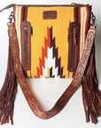 American Darling Signature Crossbody Hand Tooled Saddle Blanket Genuine Leather women bag western handbag purse