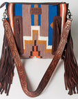 American Darling ADBGZ568 Signature Crossbody Hand Tooled Saddle Blanket Genuine Leather women bag western handbag purse
