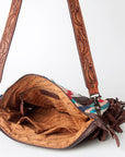 American Darling ADBGZ571 Signature Crossbody Hand Tooled Saddle Blanket Genuine Leather women bag western handbag purse
