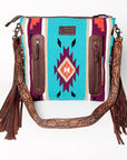 American Darling ADBGZ572 Signature Crossbody Hand Tooled Saddle Blanket Genuine Leather women bag western handbag purse