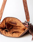 American Darling ADBGZ574 Signature Crossbody Hand Tooled Saddle Blanket Genuine Leather women bag western handbag purse