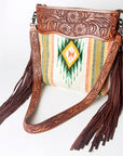 American Darling ADBGZ580 Signature Crossbody Hand Tooled Saddle Blanket Genuine Leather women bag western handbag purse