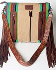 American Darling ADBGZ583 Signature Crossbody Hand Tooled Saddle Blanket Genuine Leather women bag western handbag purse