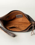 Never Mind Nmbg101A Wristlet Vintage Handmade Genuine Cowhide Leather Women Bag Western Handbag Purse