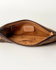 Never Mind Nmbg101D Wristlet Vintage Handmade Genuine Cowhide Leather Women Bag Western Handbag Purse