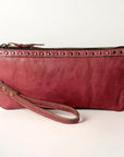 Never Mind Nmbg101E Wristlet Vintage Handmade Genuine Cowhide Leather Women Bag Western Handbag Purse