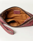 Never Mind Nmbg101E Wristlet Vintage Handmade Genuine Cowhide Leather Women Bag Western Handbag Purse
