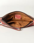 Never Mind Nmbg101F Wristlet Vintage Handmade Genuine Cowhide Leather Women Bag Western Handbag Purse