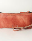 Never Mind Nmbg101I Wristlet Vintage Handmade Genuine Cowhide Leather Women Bag Western Handbag Purse