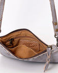 Never Mind Nmbg102D Small Crossbody Vintage Handmade Genuine Cowhide Leather Women Bag Western Handbag Purse