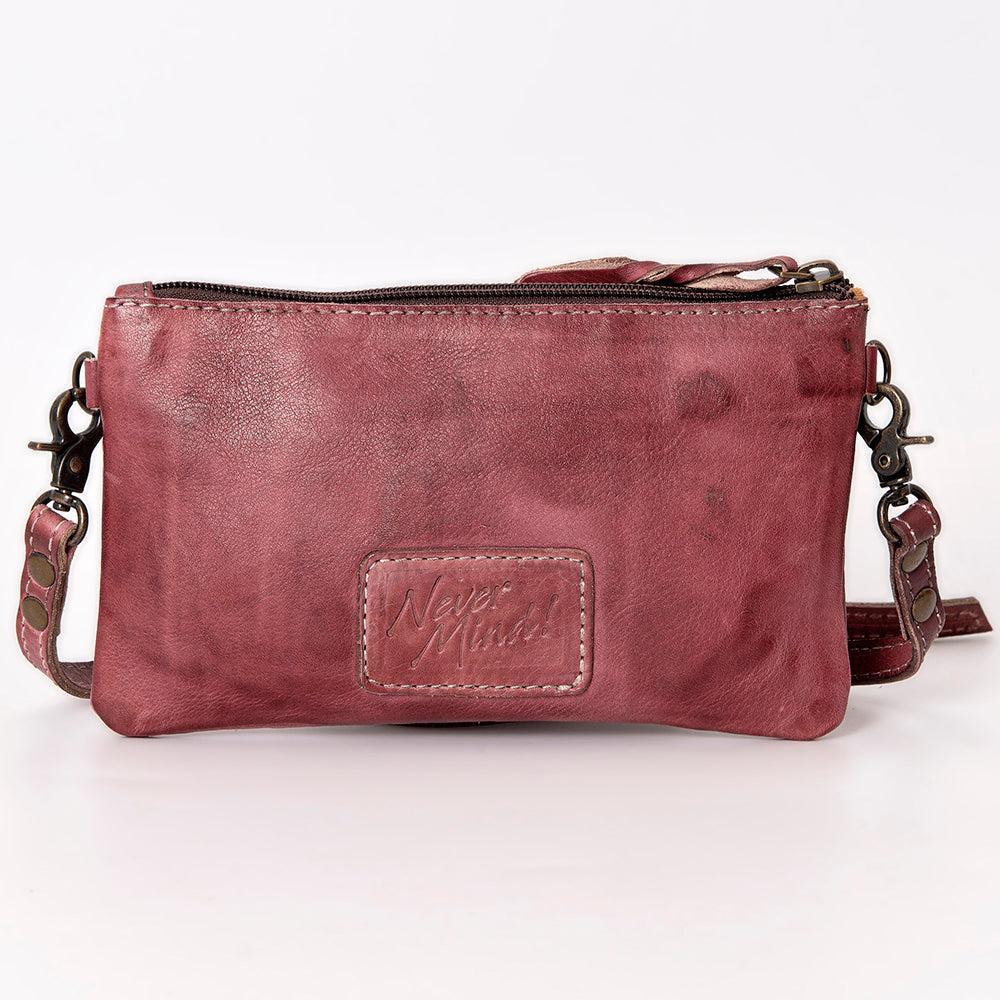 Never Mind Nmbg102H Small Crossbody Vintage Handmade Genuine Cowhide Leather Women Bag Western Handbag Purse