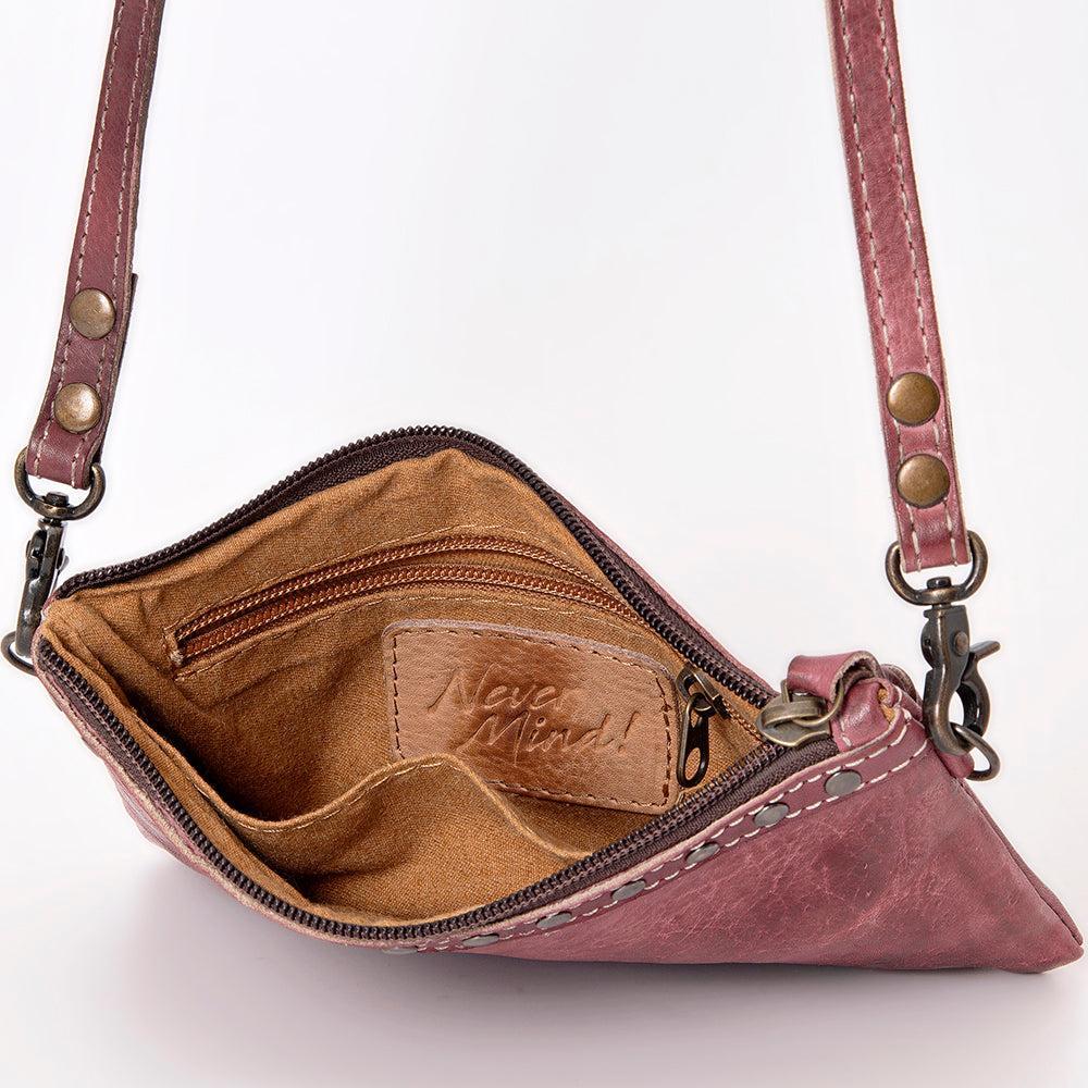 Never Mind Nmbg102H Small Crossbody Vintage Handmade Genuine Cowhide Leather Women Bag Western Handbag Purse