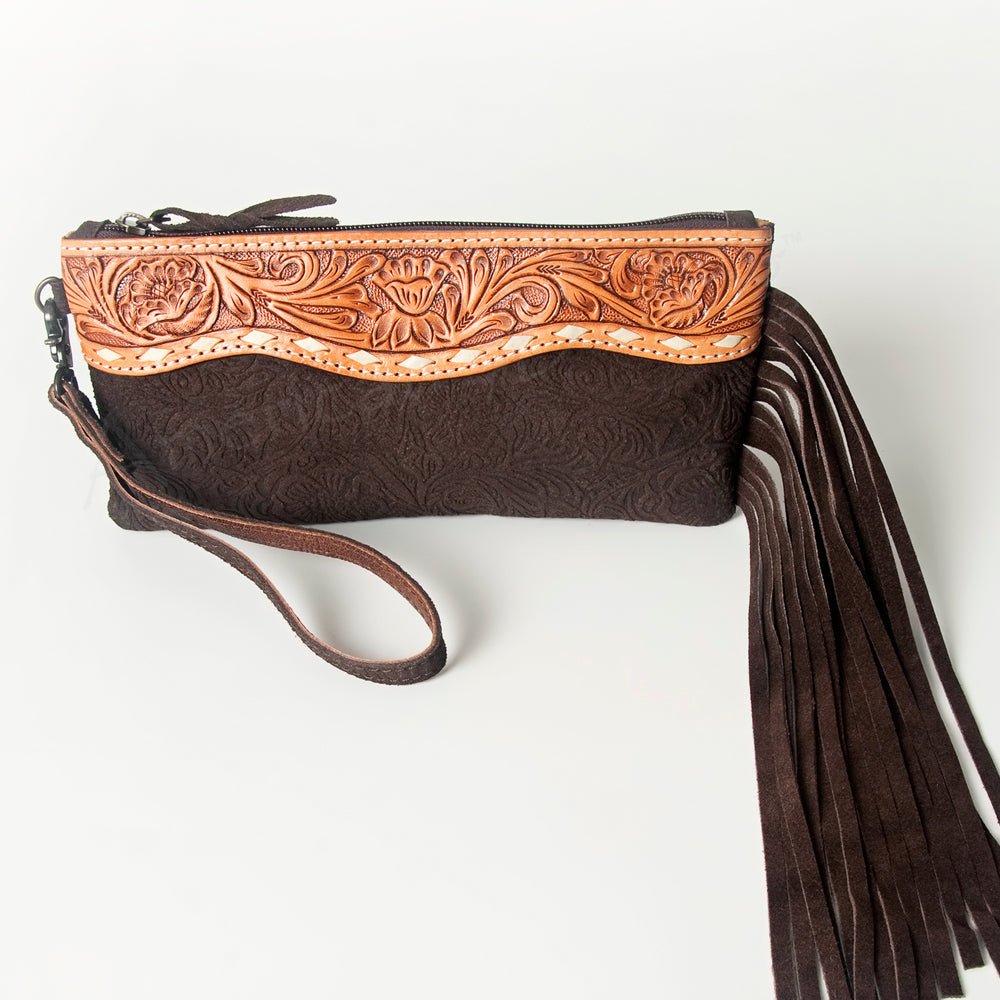 American Darling Wristlet Genuine Leather Women Bag W. Handbag Purse –