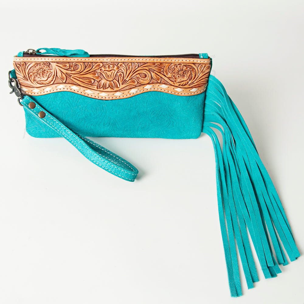 American Darling Wristlet Genuine Leather Women Bag W. Handbag Purse –
