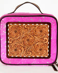 American Darling ADBGA233 Jewelry Case Hand Tooled Hair-On Genuine Leather Women Bag Western Handbag Purse