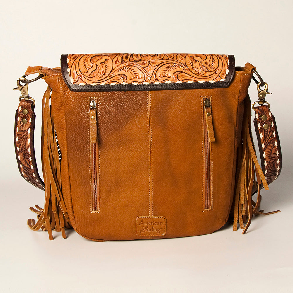 American Darling ADBGA238A Messenger Hand Tooled Genuine Leather women bag western handbag purse