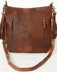 American Darling ADBGA241B Large Crossbody Hand Tooled Hair On Genuine Leather women bag western handbag purse