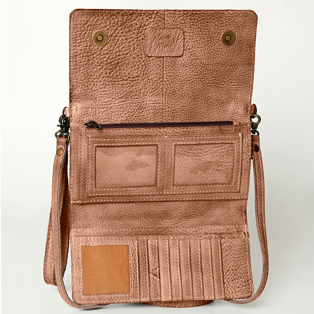 Never Mind Nmbg103B Wallet Vintage Handmade Genuine Cowhide Leather Women Bag Western Handbag Purse