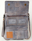 Never Mind Nmbg103D Wallet Vintage Handmade Genuine Cowhide Leather Women Bag Western Handbag Purse