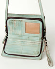 Never Mind Nmbg106 Wallet Vintage Handmade Genuine Cowhide Leather Women Bag Western Handbag Purse