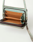 Never Mind Nmbg106 Wallet Vintage Handmade Genuine Cowhide Leather Women Bag Western Handbag Purse