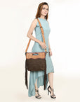 American Darling Clutch Hand Tooled Hair On Genuine Leather Women Bag Western Handbag Purse