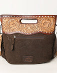 American Darling Clutch Hand Tooled Hair On Genuine Leather Women Bag Western Handbag Purse