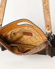 American Darling Clutch Hand Tooled Hair On Genuine Leather Women Bag Western Handbag Purse