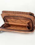 American Darling Clutch Hand Tooled Hair on Genuine Leather Western Women Bag Handbag Purse | Crossbody for Cute